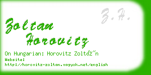 zoltan horovitz business card